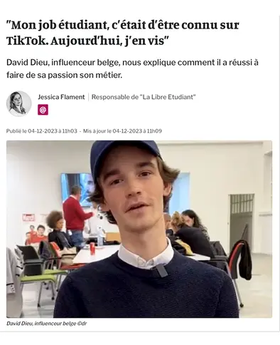 La Libre - Mon job étudiant